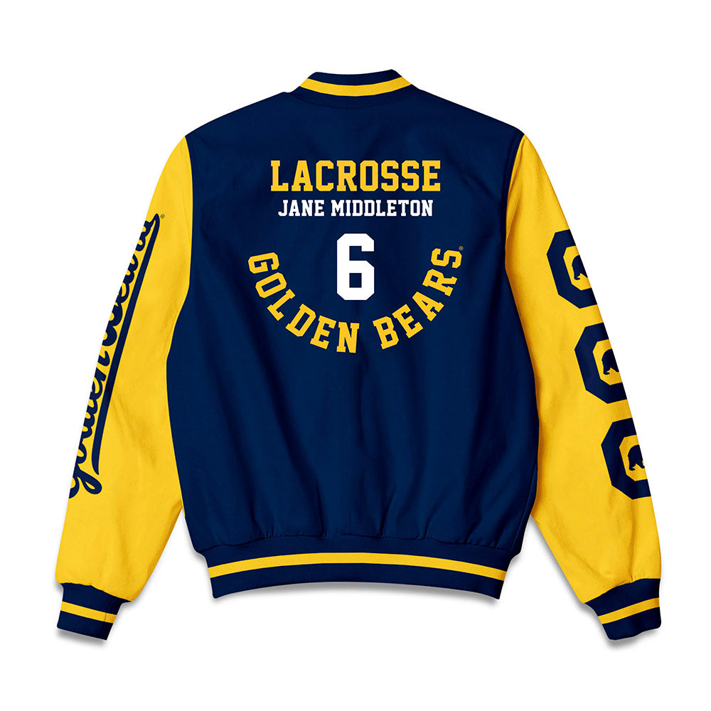 UC Berkeley - NCAA Women's Lacrosse : Jane Middleton - Bomber Jacket-1