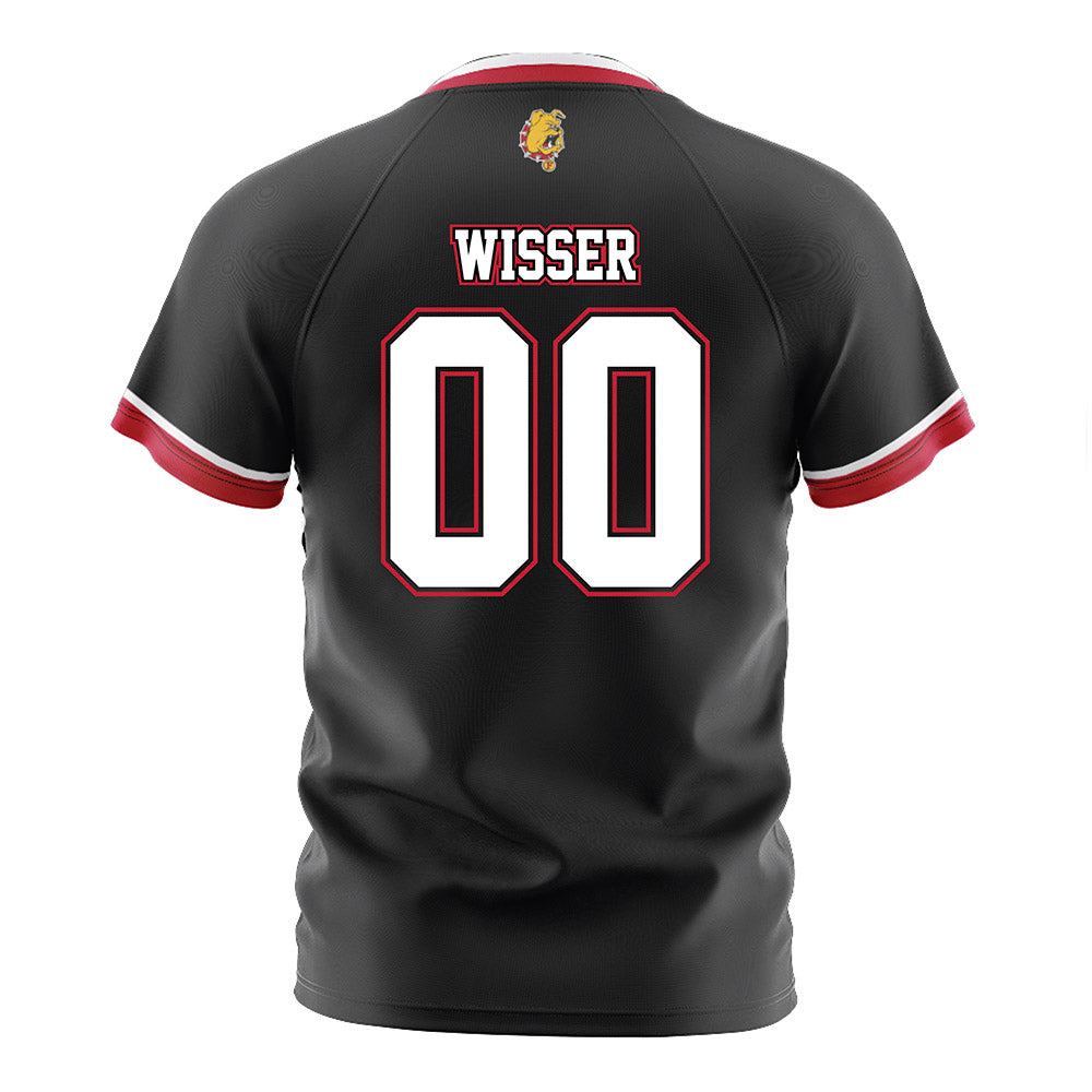 Ferris State - NCAA Women's Soccer : Danielle Wisser - Black Soccer Jersey-1