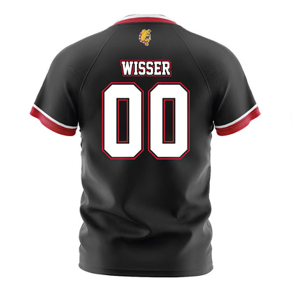 Ferris State - NCAA Women's Soccer : Danielle Wisser - Black Soccer Jersey-1