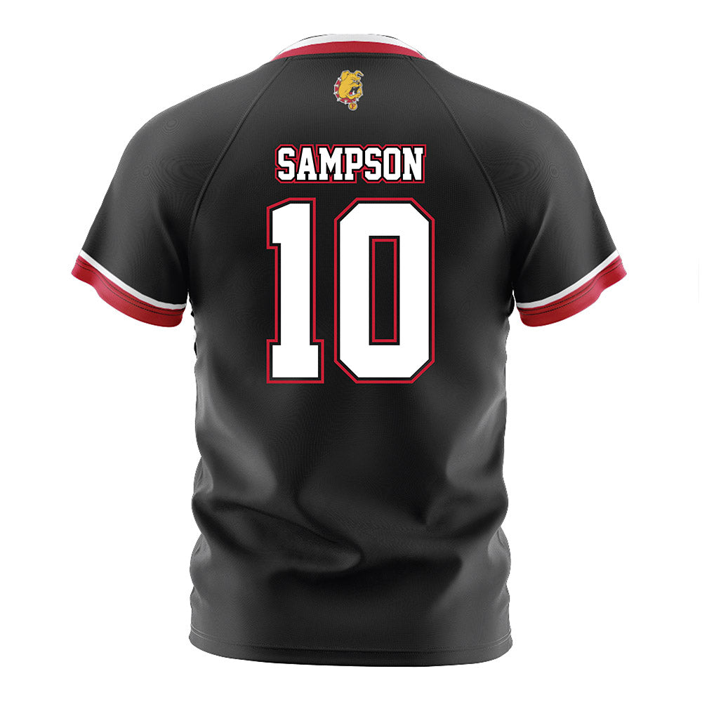 Ferris State - NCAA Women's Soccer : Grace Sampson - Black Soccer Jersey-1