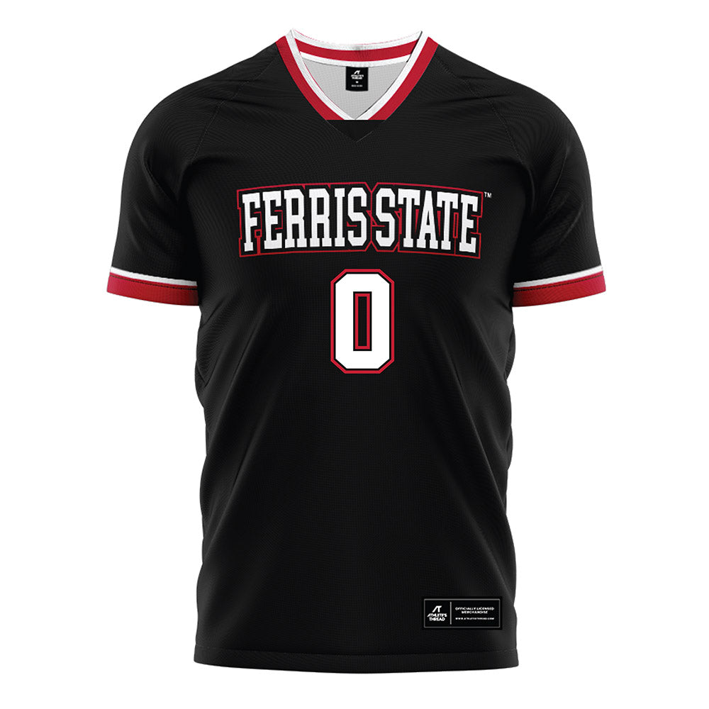 Ferris State - NCAA Women's Soccer : Bella Moore - Black Soccer Jersey-0