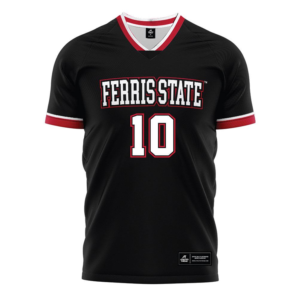 Ferris State - NCAA Women's Soccer : Grace Sampson - Black Soccer Jersey-0