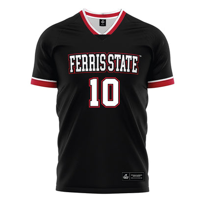 Ferris State - NCAA Women's Soccer : Grace Sampson - Black Soccer Jersey-0