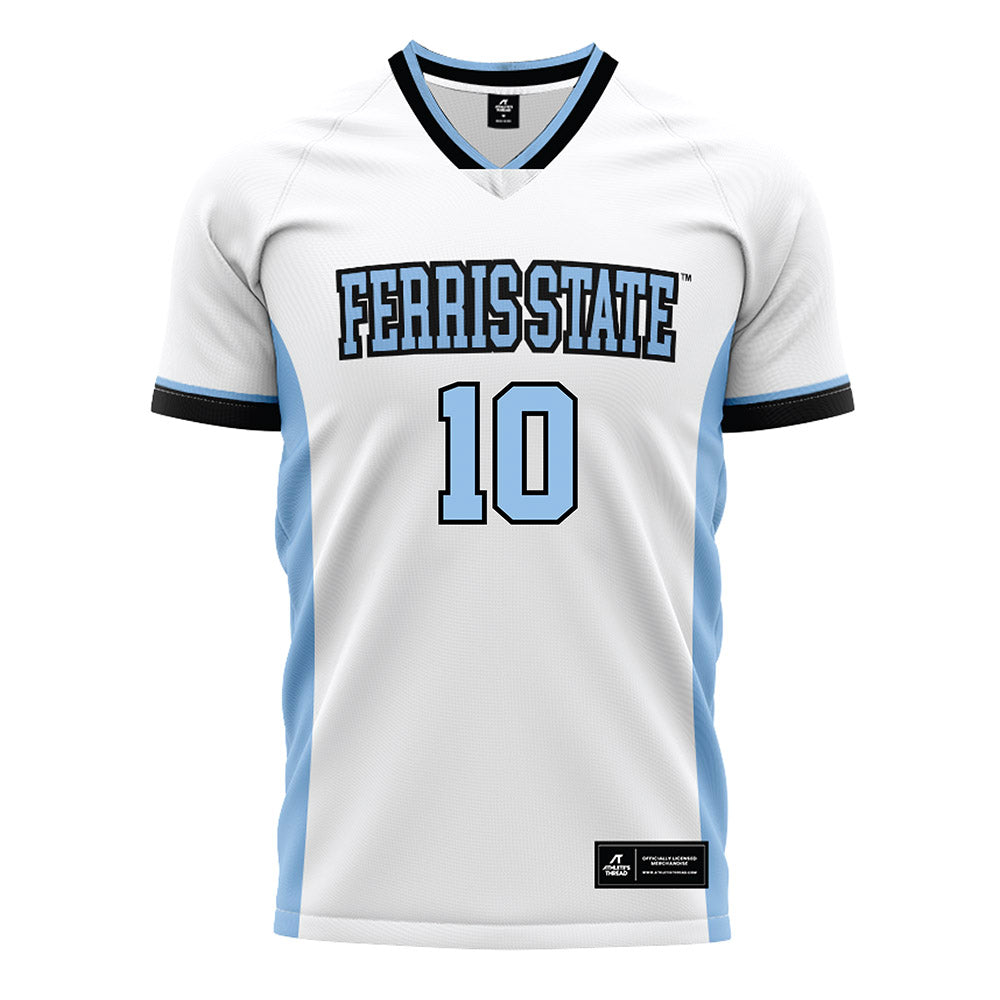 Ferris State - NCAA Women's Soccer : Grace Sampson - White Soccer Jersey-0