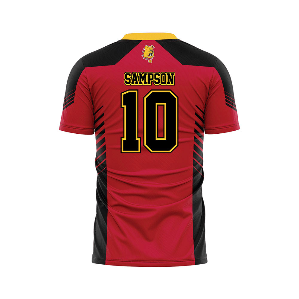 Ferris State - NCAA Women's Soccer : Grace Sampson - Red Soccer Jersey-1
