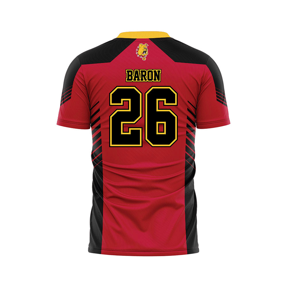 Ferris State - NCAA Women's Soccer : Isabella Baron - Red Soccer Jersey-1