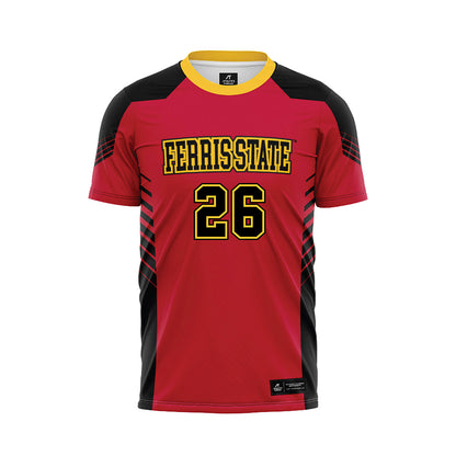 Ferris State - NCAA Women's Soccer : Isabella Baron - Red Soccer Jersey-0
