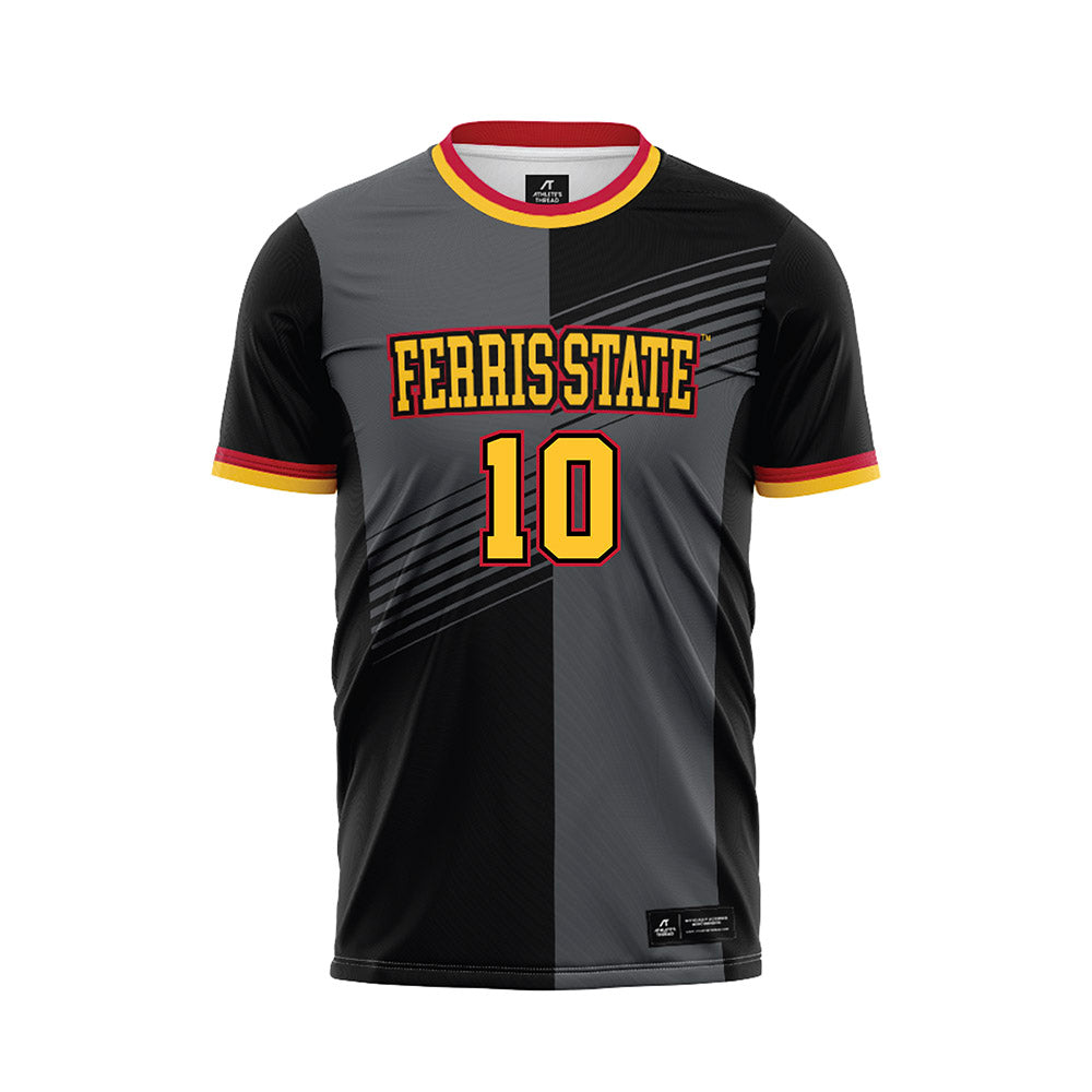 Ferris State - NCAA Women's Soccer : Grace Sampson - Black Soccer Jersey-0