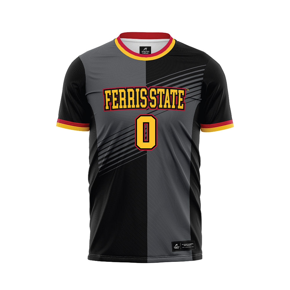 Ferris State - NCAA Women's Soccer : Bella Moore - Black Soccer Jersey-0