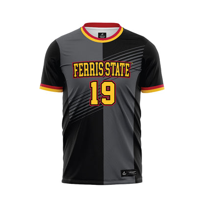 Ferris State - NCAA Women's Soccer : Allison McMahon - Black Soccer Jersey-0