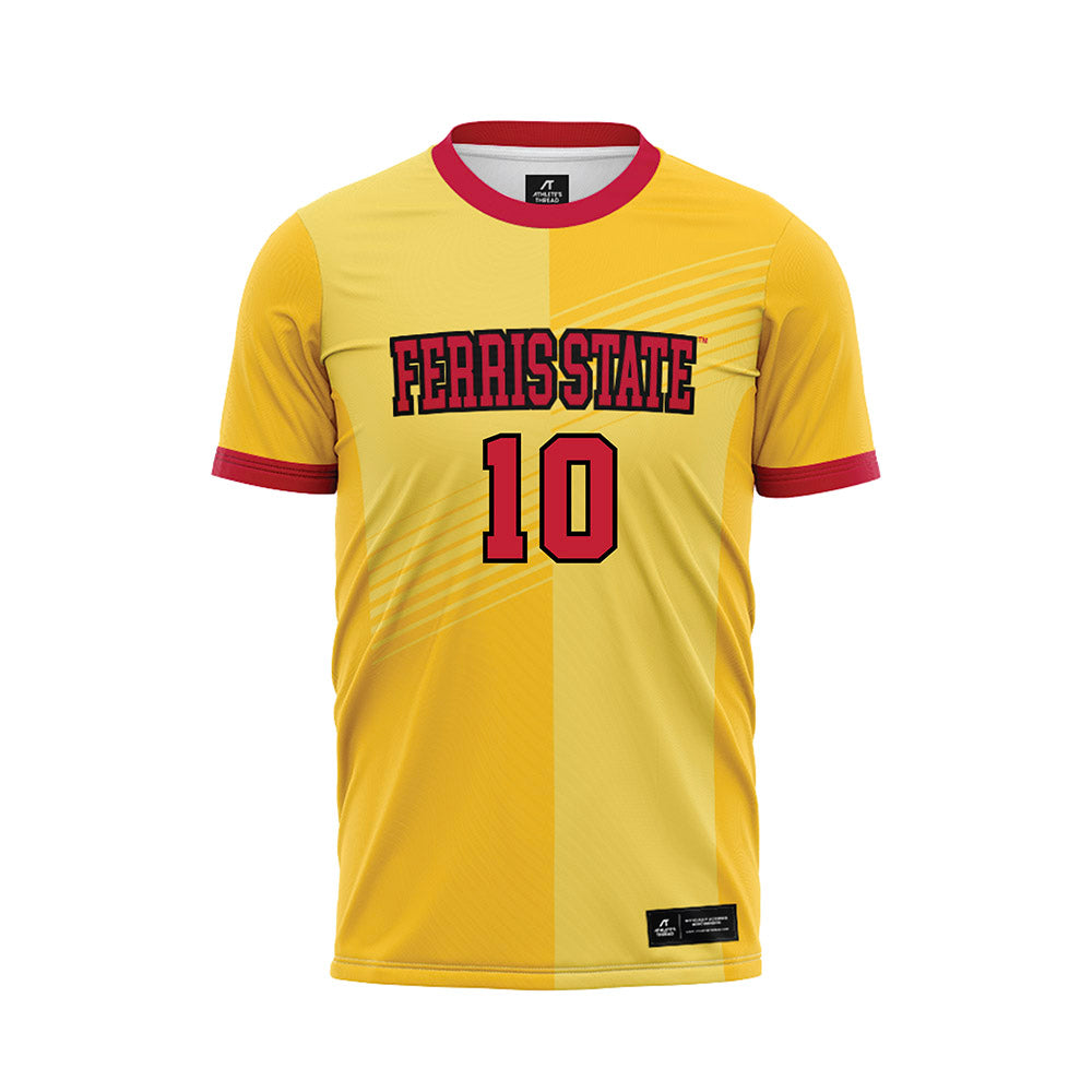 Ferris State - NCAA Women's Soccer : Grace Sampson - Gold Soccer Jersey-0