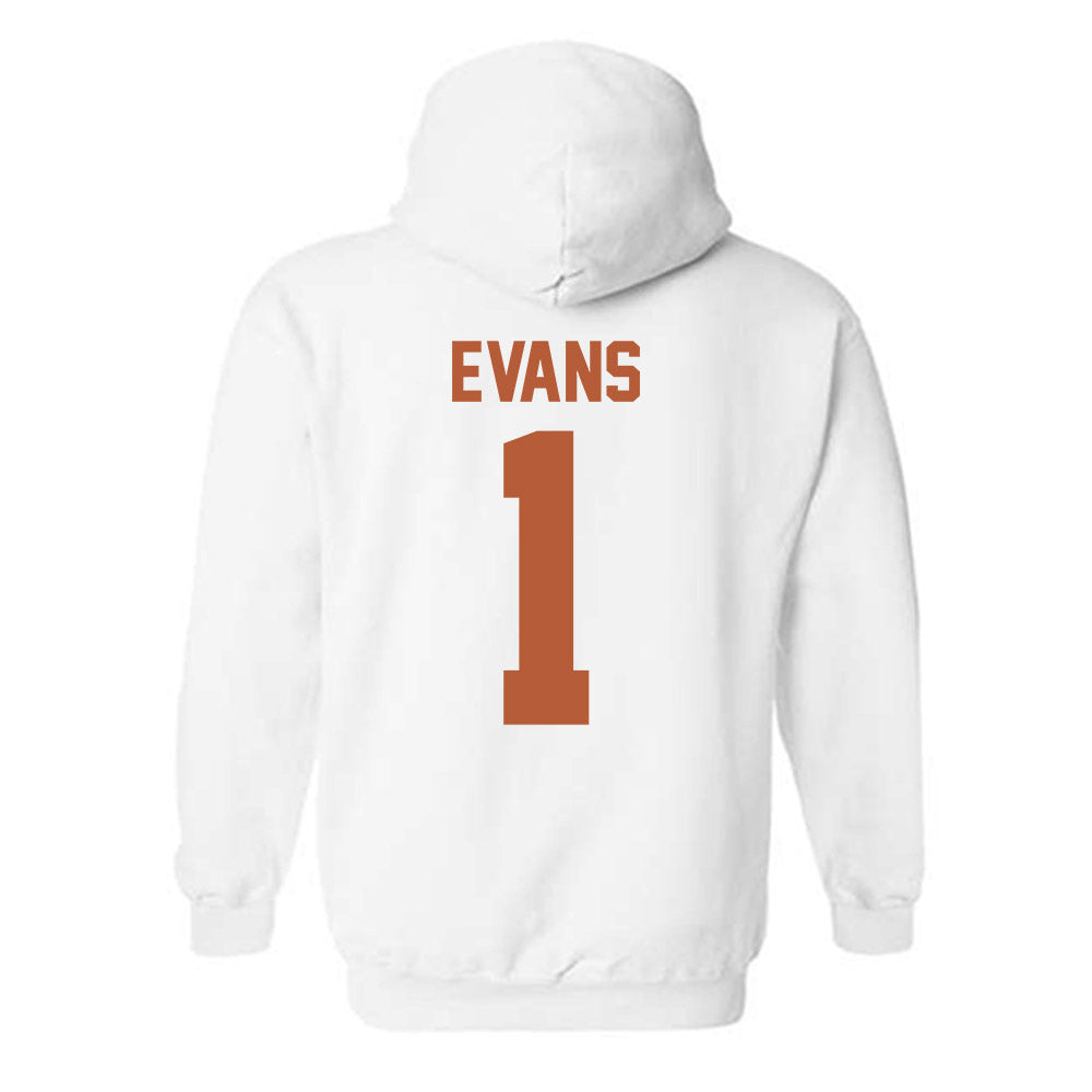 Texas - NCAA Men's Basketball : Amari Evans - Classic Shersey Hooded Sweatshirt-1