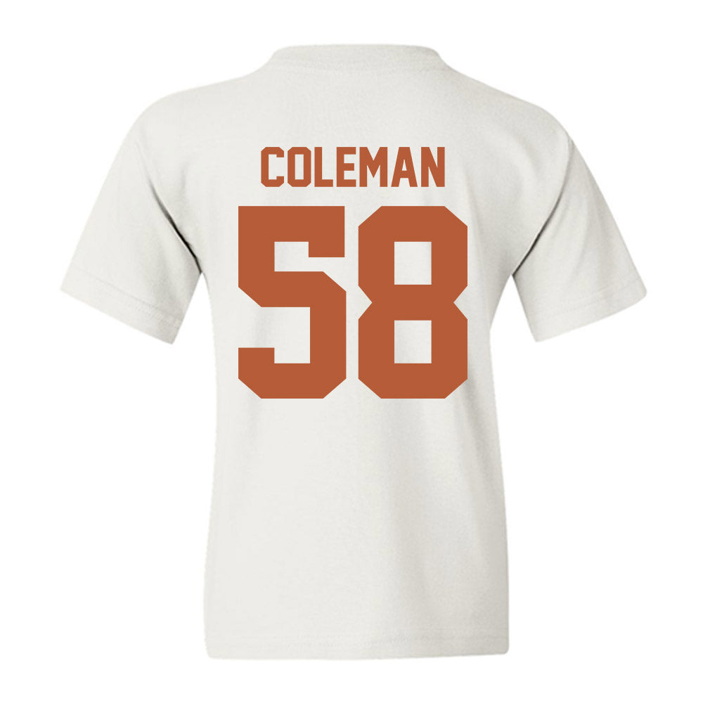 Texas - NCAA Football : Devin Coleman - Classic Shersey Youth T-Shirt-1