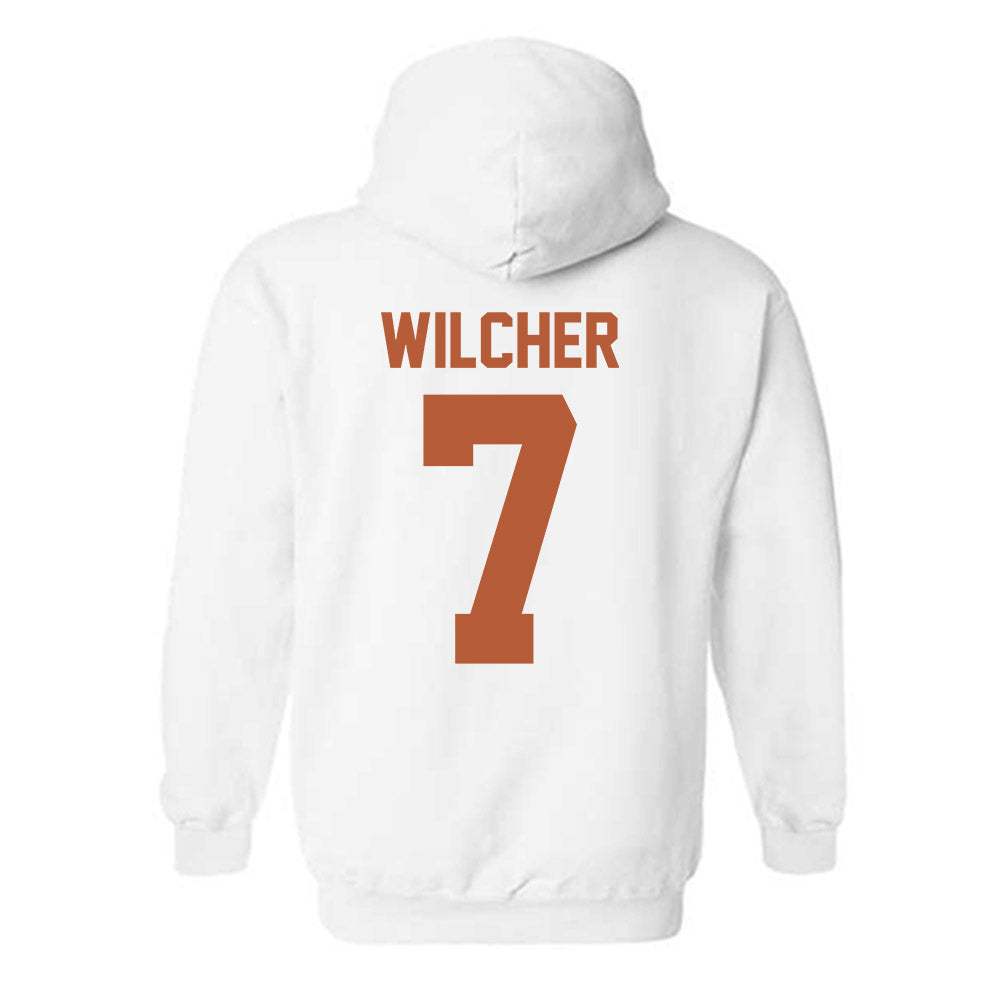 Texas - NCAA Men's Basketball : Simeon Wilcher - Classic Shersey Hooded Sweatshirt-1