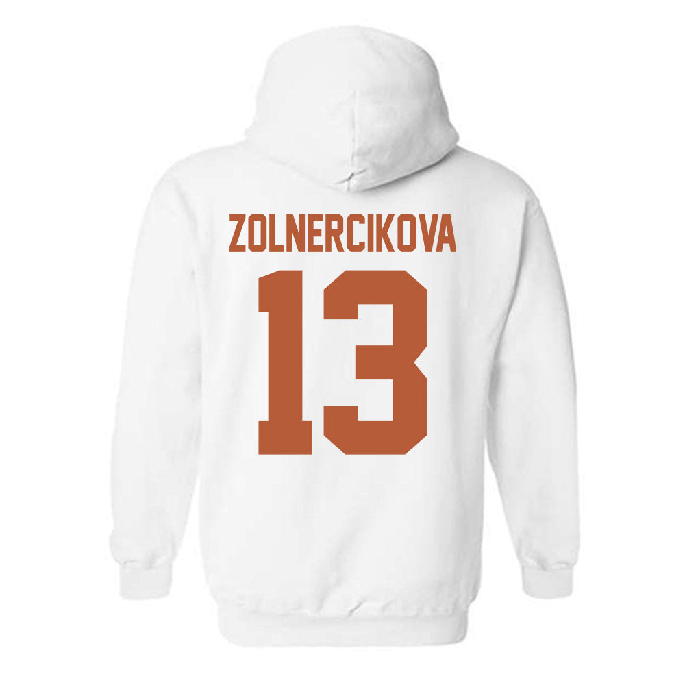 Texas - NCAA Beach Volleyball : Karin Zolnercikova - Classic Shersey Hooded Sweatshirt-1