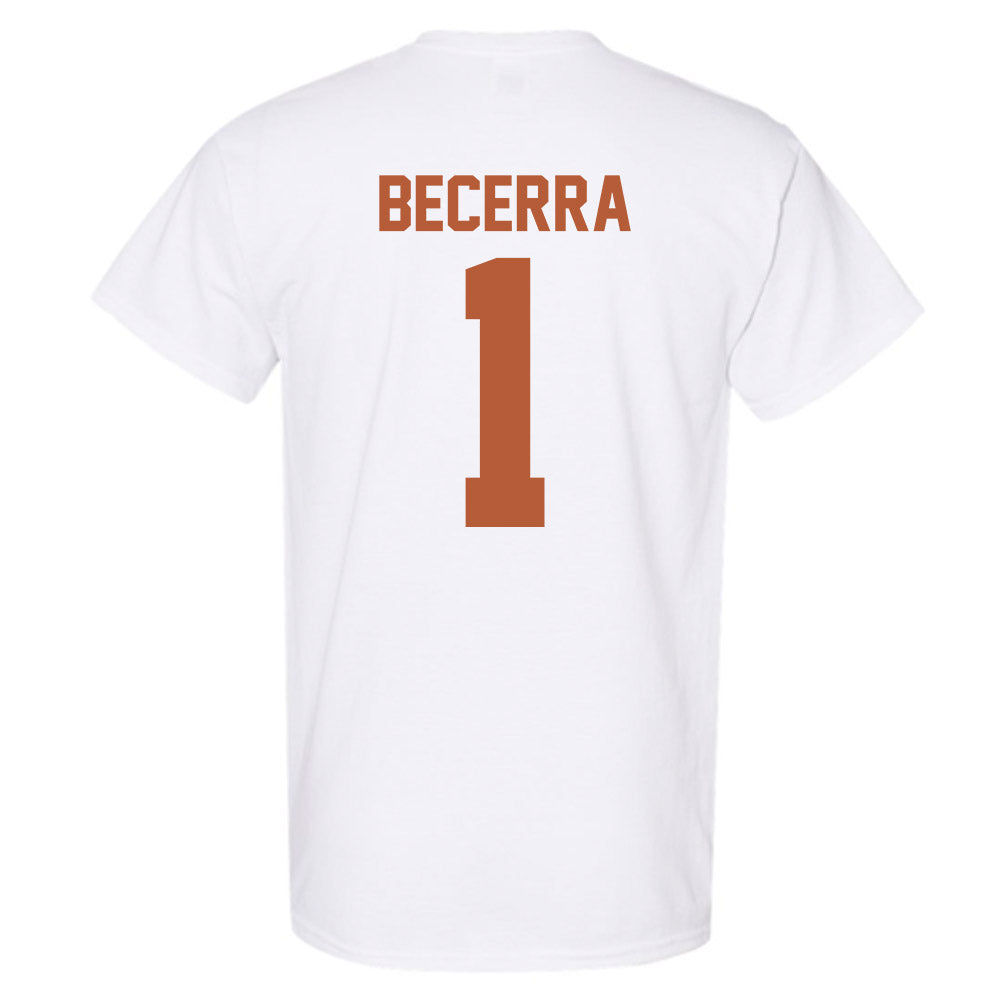 Texas - NCAA Baseball : Temo Becerra - Classic Shersey T-Shirt-1