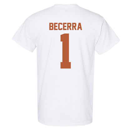 Texas - NCAA Baseball : Temo Becerra - Classic Shersey T-Shirt-1
