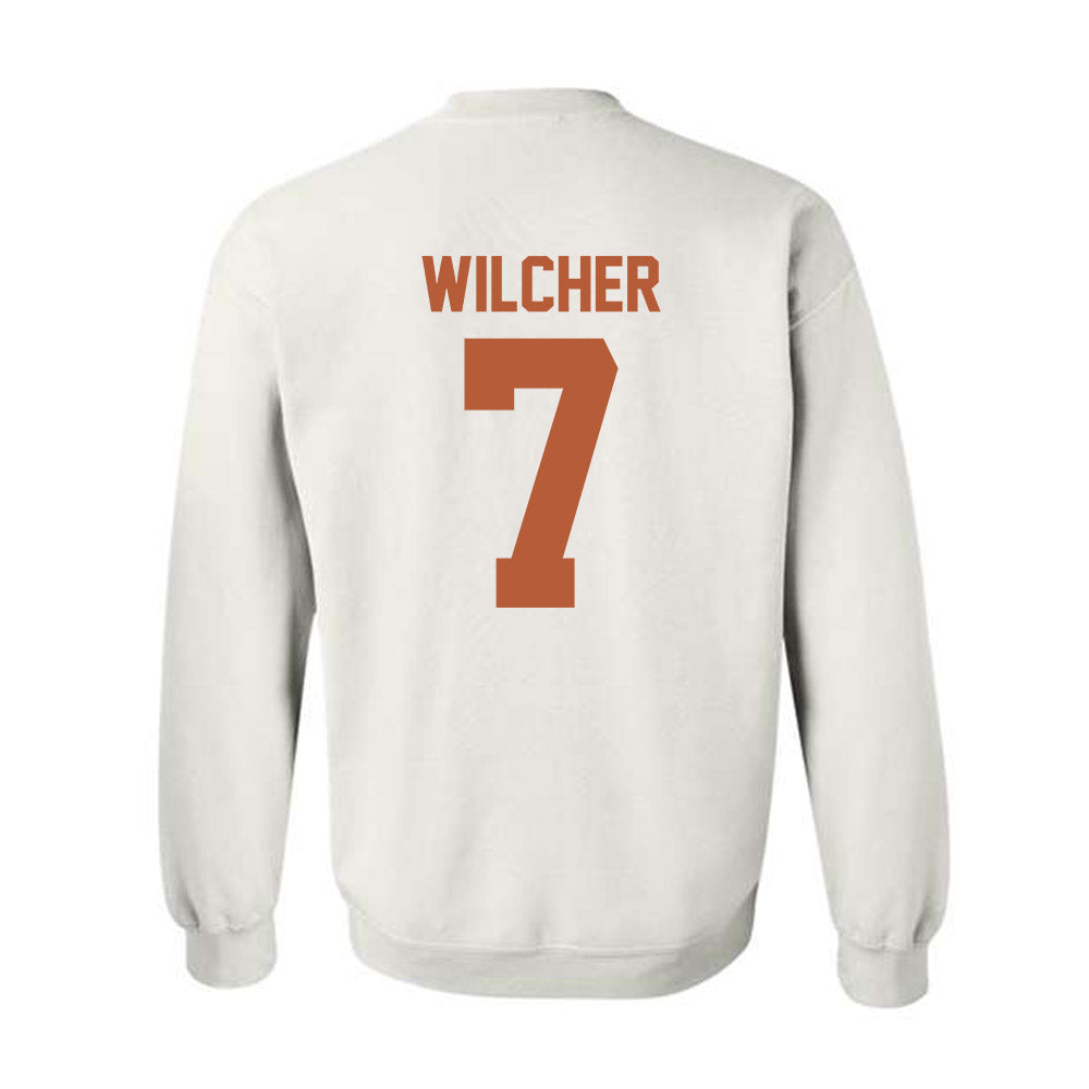 Texas - NCAA Men's Basketball : Simeon Wilcher - Classic Shersey Crewneck Sweatshirt-1