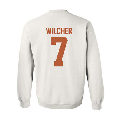 Texas - NCAA Men's Basketball : Simeon Wilcher - Classic Shersey Crewneck Sweatshirt-1