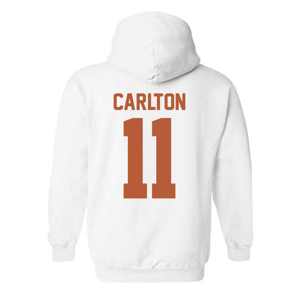 Texas - NCAA Women's Basketball : Justice Carlton - Classic Shersey Hooded Sweatshirt-1