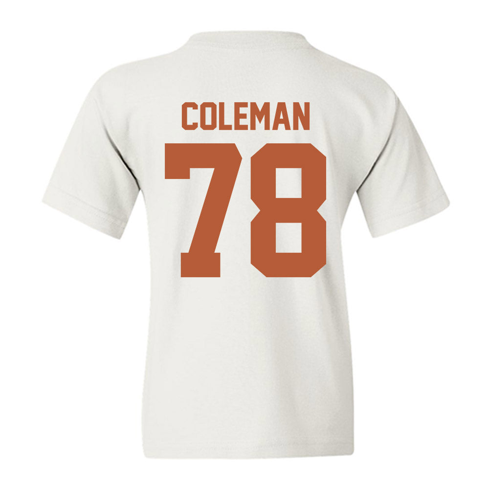 Texas - NCAA Football : Jordan Coleman - Classic Shersey Youth T-Shirt-1