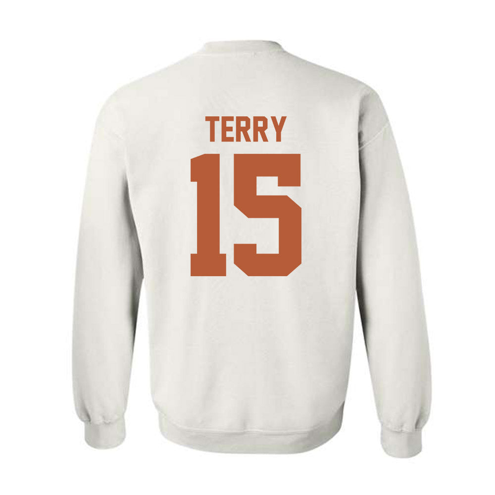Texas - NCAA Football : Justus Terry - Classic Shersey Crewneck Sweatshirt-1