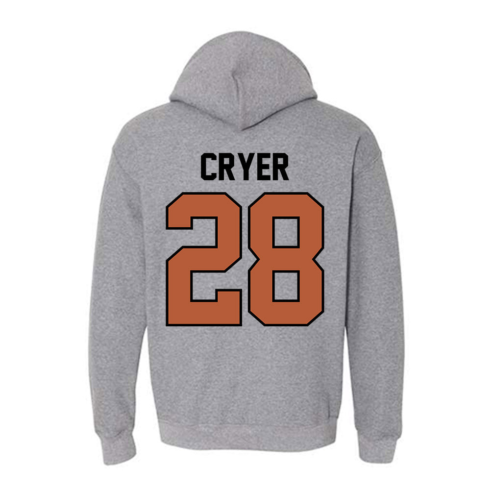Texas - NCAA Football : Justin Cryer - Classic Shersey Hooded Sweatshirt-1