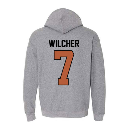 Texas - NCAA Men's Basketball : Simeon Wilcher - Classic Shersey Hooded Sweatshirt-1