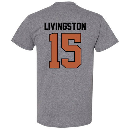 Texas - NCAA Baseball : Josh Livingston - Classic Shersey T-Shirt-1