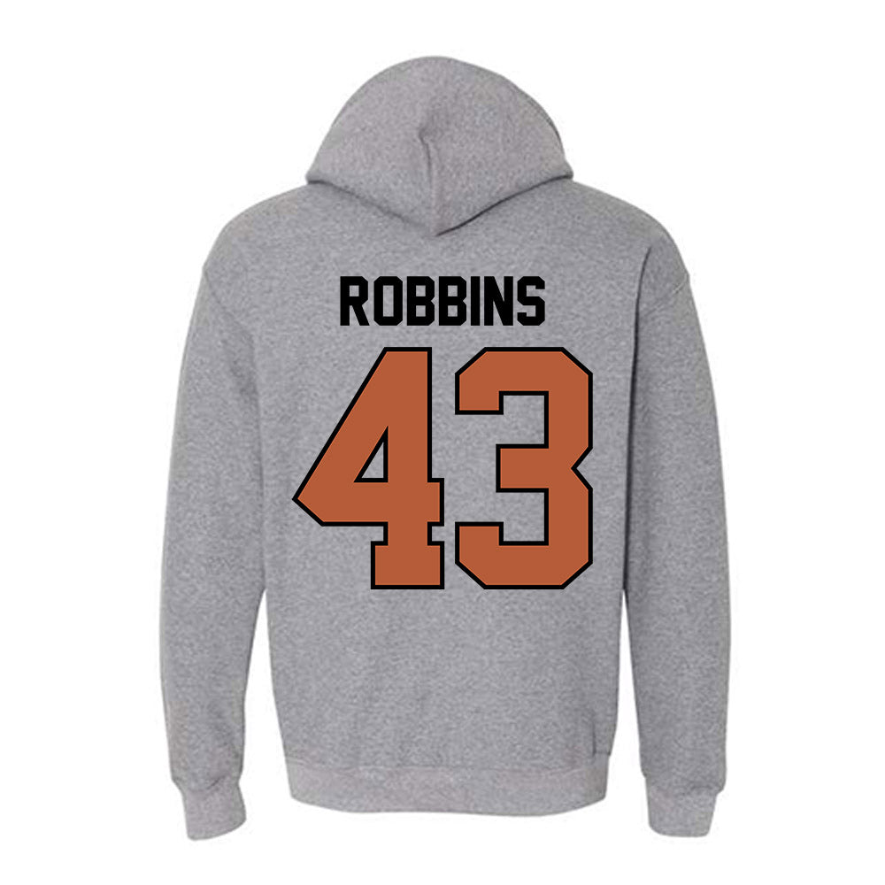 Texas - NCAA Baseball : Aiden Robbins - Classic Shersey Hooded Sweatshirt-1