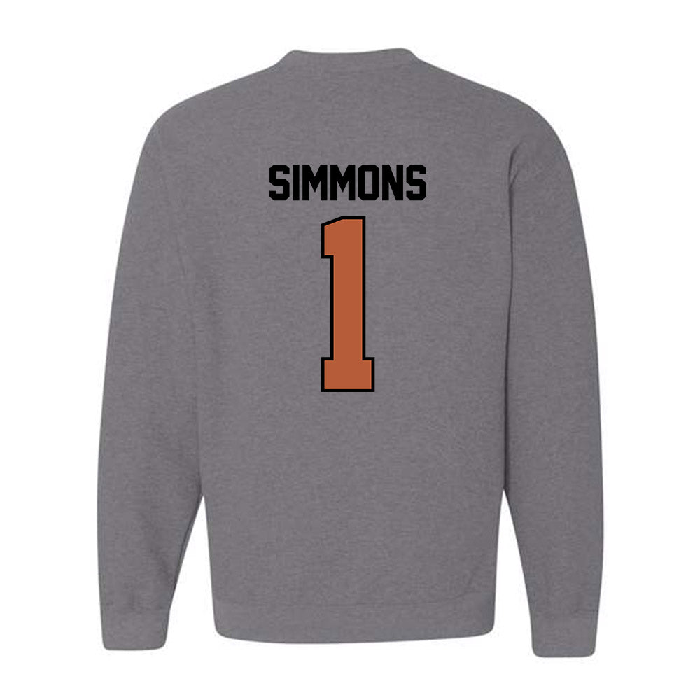 Texas - NCAA Football : Colin Simmons - Classic Shersey Crewneck Sweatshirt-1