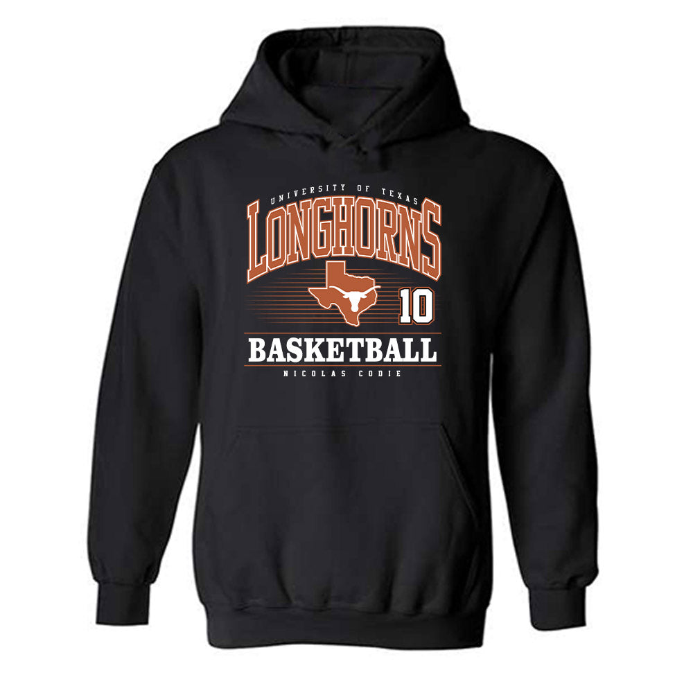 Texas - NCAA Men's Basketball : nicolas codie - Classic Fashion Shersey Hooded Sweatshirt-0