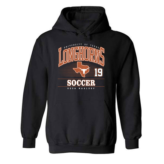 Texas - NCAA Women's Soccer : Rosa Maalouf - Classic Fashion Shersey Hooded Sweatshirt-0