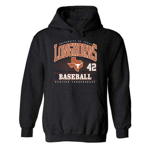 Texas - NCAA Baseball : Dariyan Pendergrass - Classic Fashion Shersey Hooded Sweatshirt-0