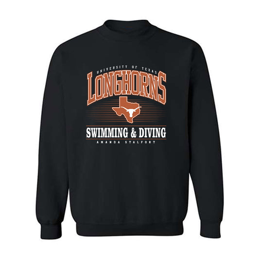 Texas - NCAA Women's Swimming & Diving : Amanda Stalfort - Classic Fashion Shersey Crewneck Sweatshirt-0