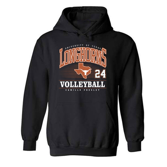 Texas - NCAA Women's Volleyball : Camille Presley - Classic Fashion Shersey Hooded Sweatshirt-0