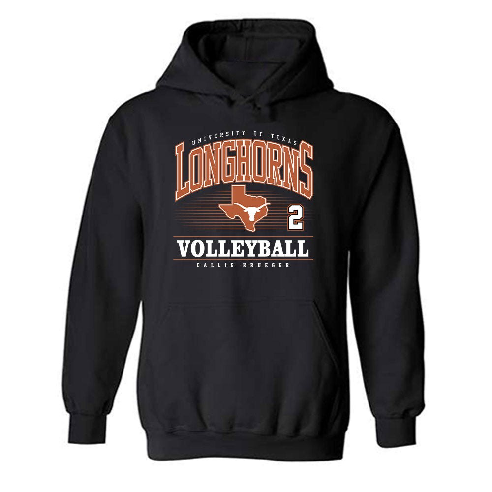 Texas - NCAA Women's Volleyball : Callie krueger - Classic Fashion Shersey Hooded Sweatshirt-0