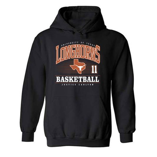 Texas - NCAA Women's Basketball : Justice Carlton - Classic Fashion Shersey Hooded Sweatshirt-0