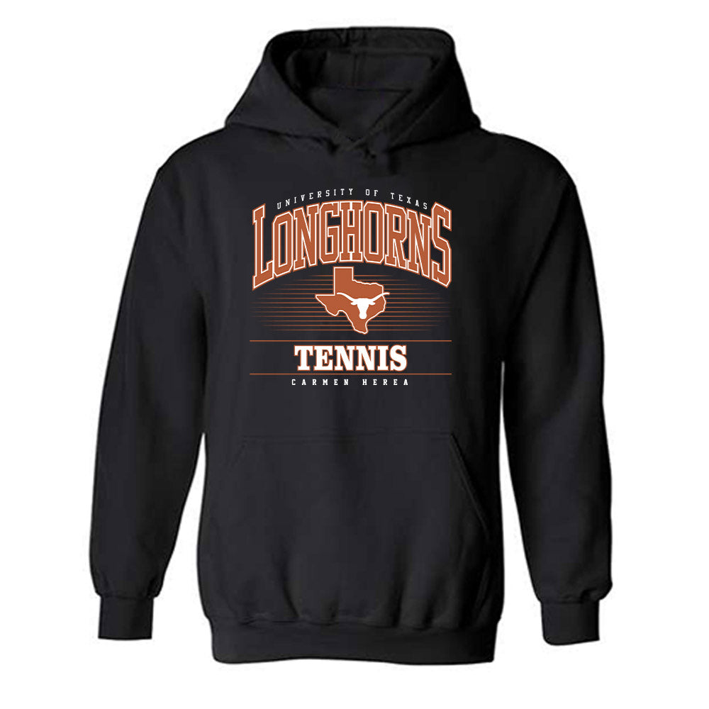 Texas - NCAA Women's Tennis : Carmen Herea - Classic Fashion Shersey Hooded Sweatshirt-0