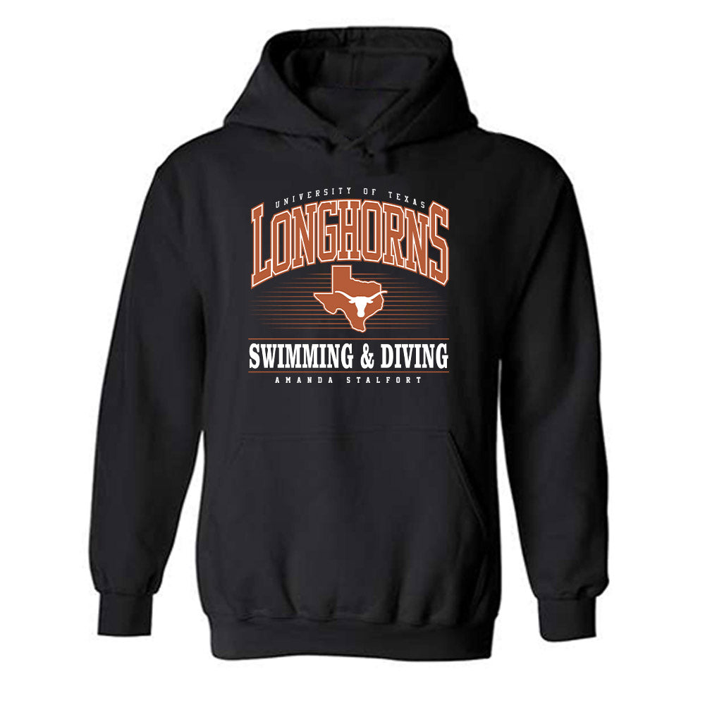 Texas - NCAA Women's Swimming & Diving : Amanda Stalfort - Classic Fashion Shersey Hooded Sweatshirt-0