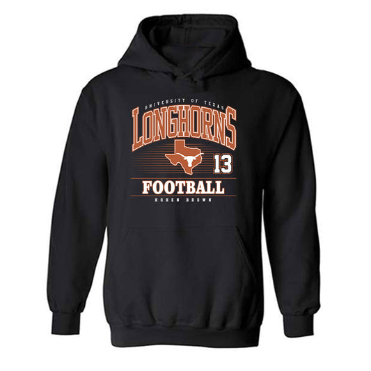 Texas - NCAA Football : Kohen Brown - Classic Fashion Shersey Hooded Sweatshirt-0