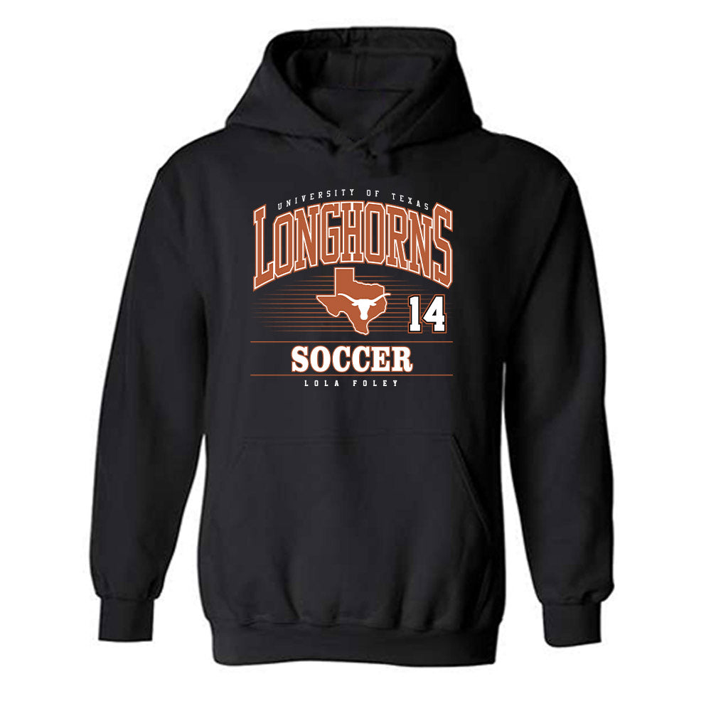 Texas - NCAA Women's Soccer : Lola Foley - Classic Fashion Shersey Hooded Sweatshirt-0
