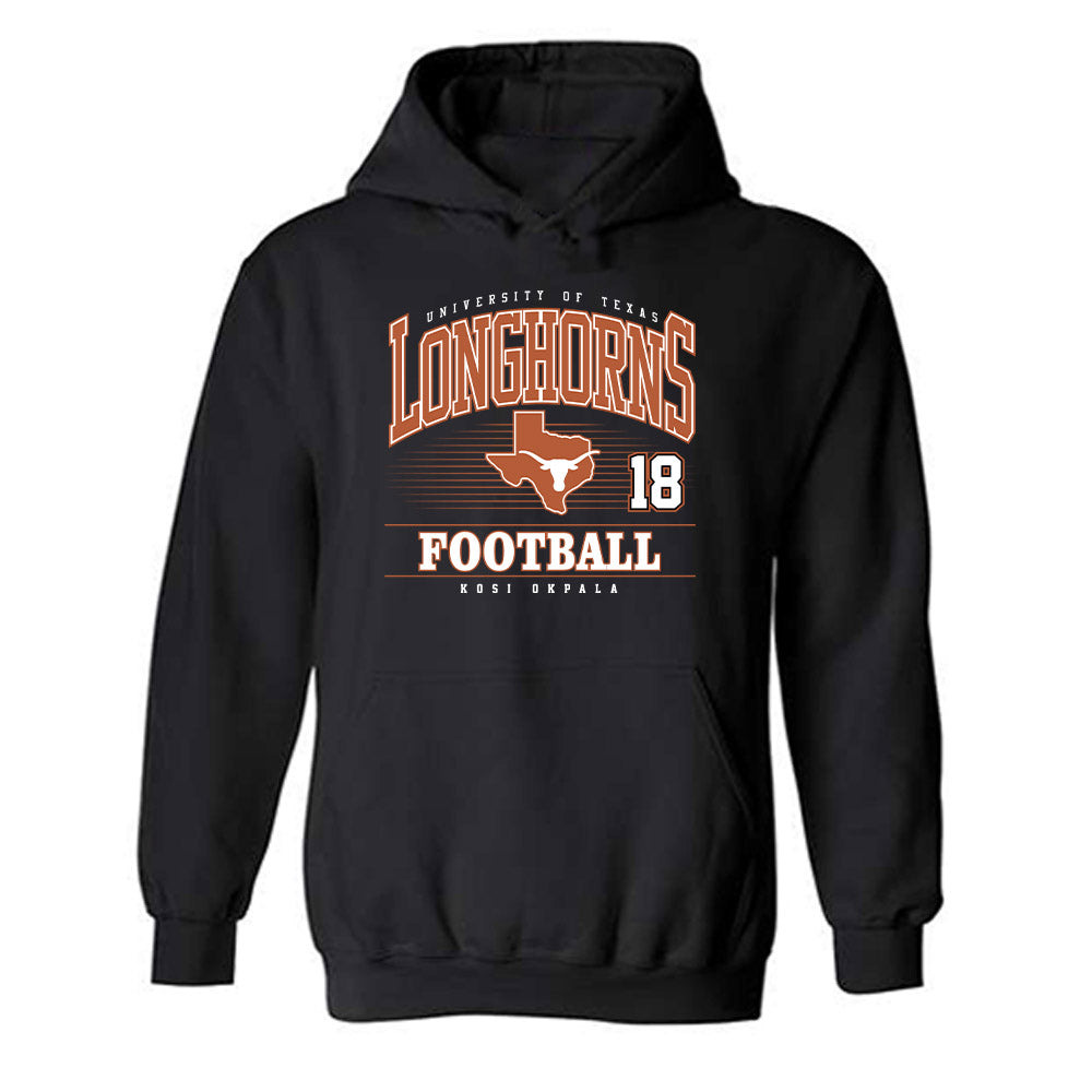 Texas - NCAA Football : Kosi Okpala - Classic Fashion Shersey Hooded Sweatshirt-0