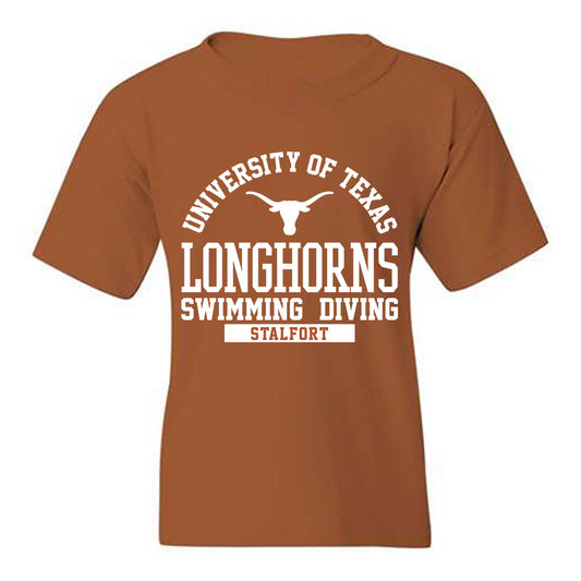 Texas - NCAA Women's Swimming & Diving : Amanda Stalfort - Classic Fashion Shersey Youth T-Shirt-0