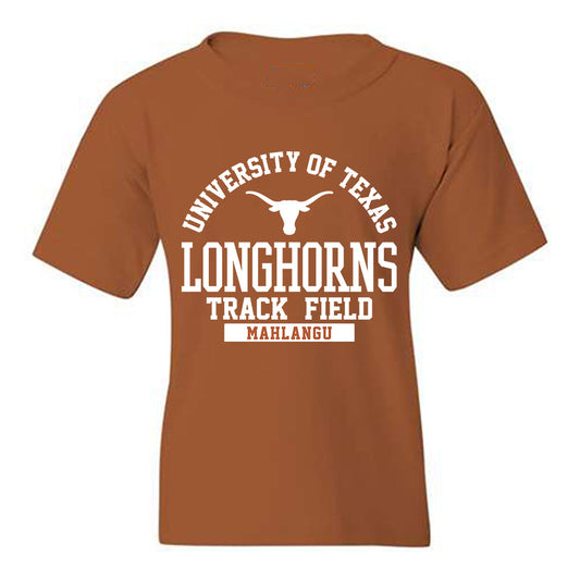 Texas - NCAA Men's Track & Field : Sihle Mahlangu - Classic Fashion Shersey Youth T-Shirt-0