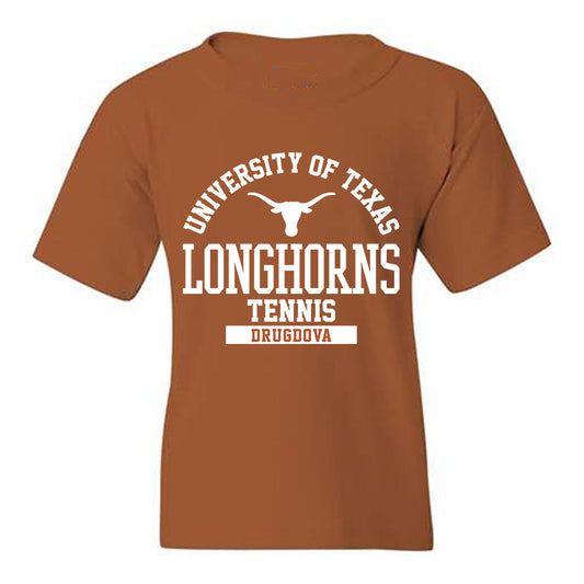 Texas - NCAA Women's Tennis : Salma Drugdova - Classic Fashion Shersey Youth T-Shirt-0