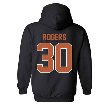 Texas - NCAA Baseball : Kaleb Rogers - Sports Shersey Hooded Sweatshirt-1