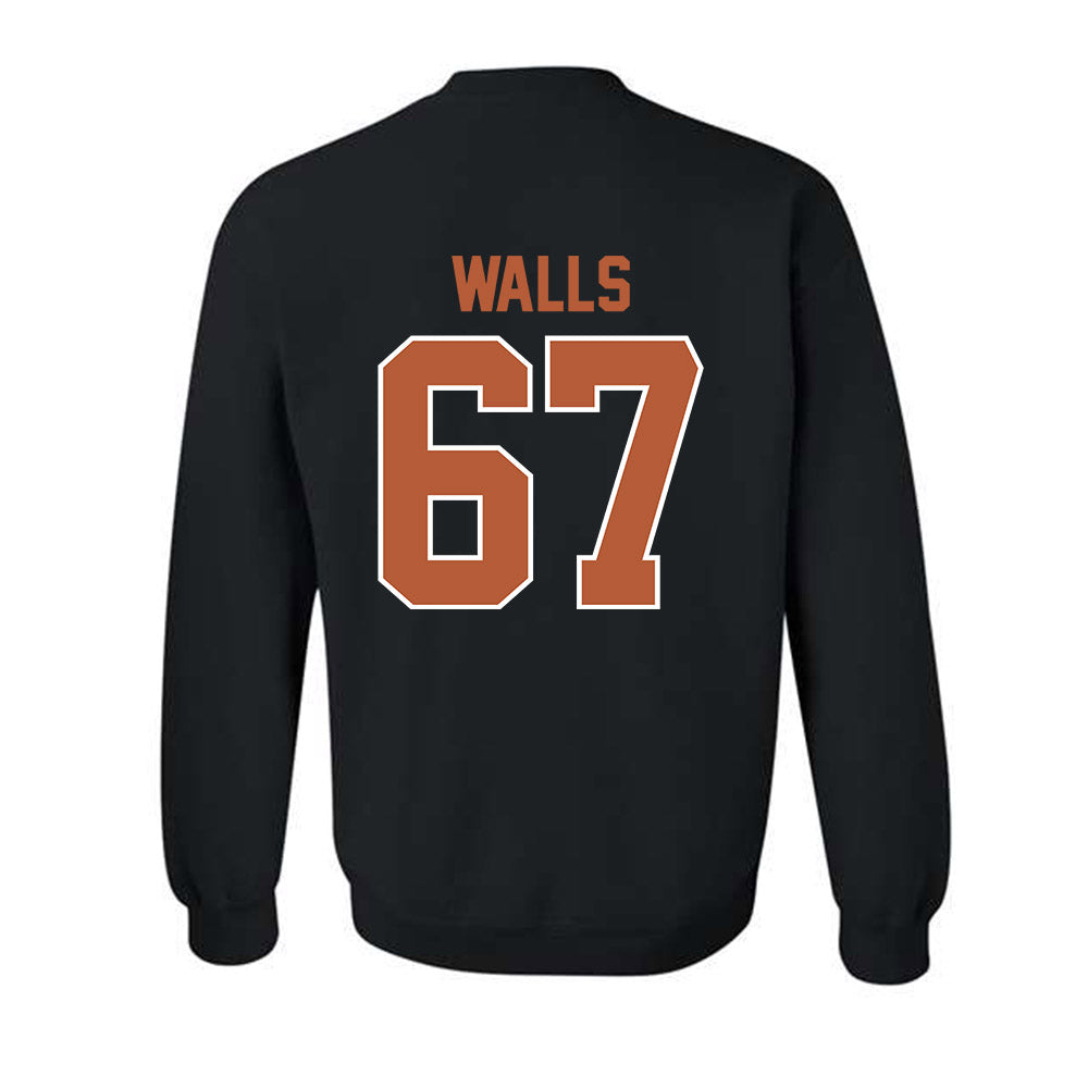 Texas - NCAA Baseball : Brody Walls - Sports Shersey Crewneck Sweatshirt-1