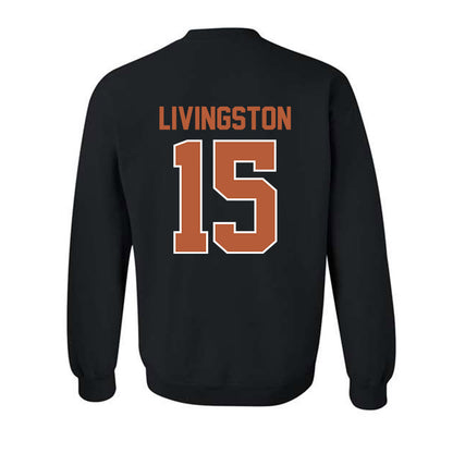 Texas - NCAA Baseball : Josh Livingston - Sports Shersey Crewneck Sweatshirt-1