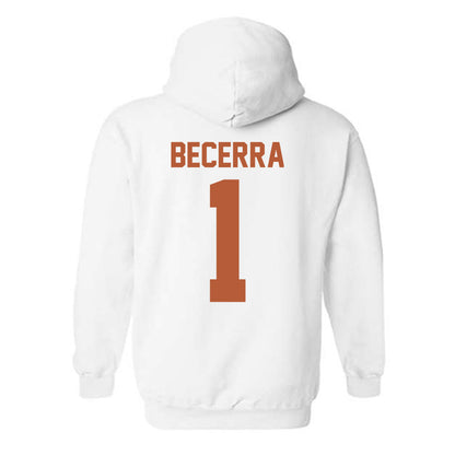 Texas - NCAA Baseball : Temo Becerra - Sports Shersey Hooded Sweatshirt-1